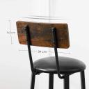 VASAGLE Set of 2 Bar Chairs- Rustic Brown