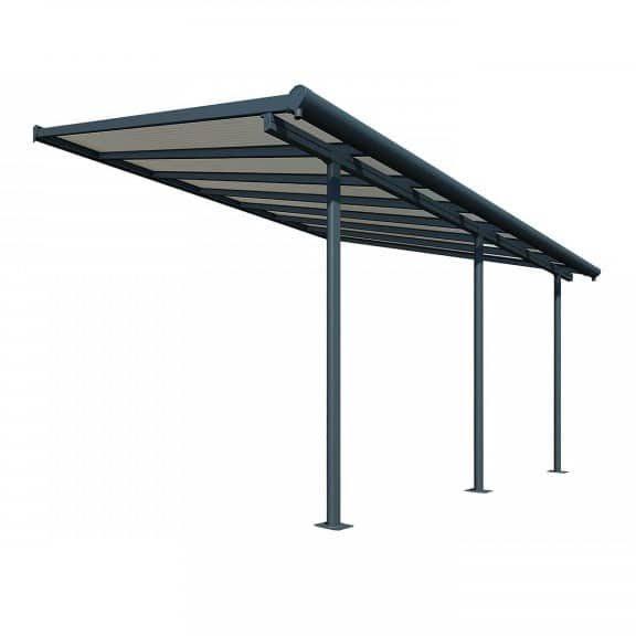 Sierra Patio Cover | Pergola | Verandah (Colour: Grey-Bronze, Size: 3x4.25m) by Canopia by Palram