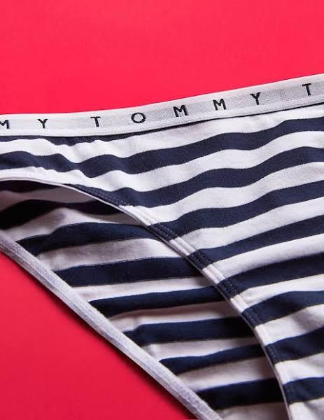 Tommy Hilfiger Logo Bikini Brief in Stripe Assorted L