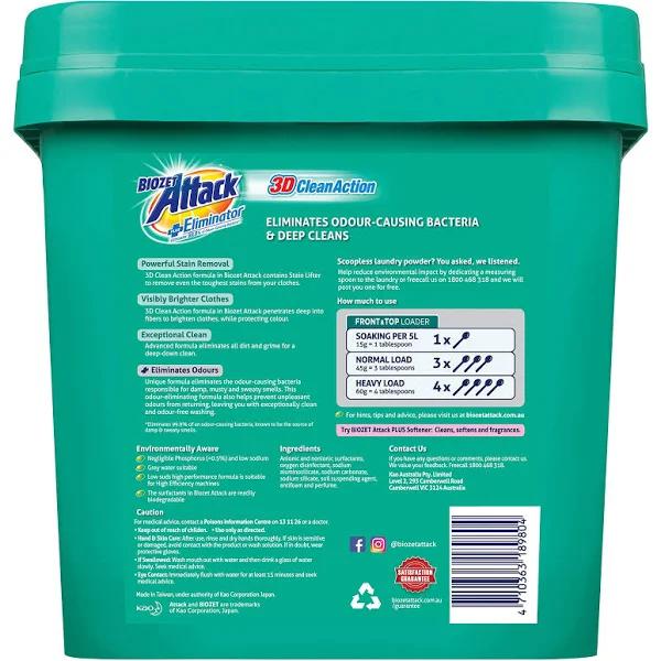 Biozet Attack & Eliminator Laundry Powder 5.4kg