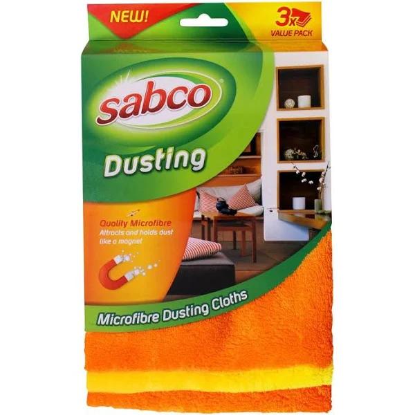 Sabco Microfibre Dusting Cloth Surface Cleaner 3pc 30x40cm