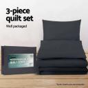 Giselle Bedding Classic Quilt Cover Set (Black) - King