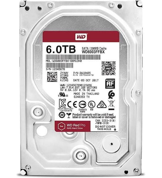 WD Red Pro NAS Hard Drive 6 TB (WD6003FFBX)