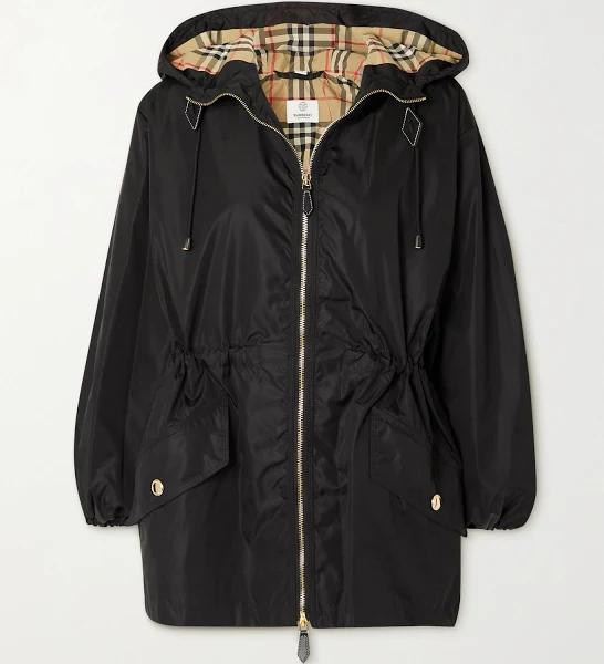 Burberry - Hooded Shell Coat - Black - UK4 - Net A Porter