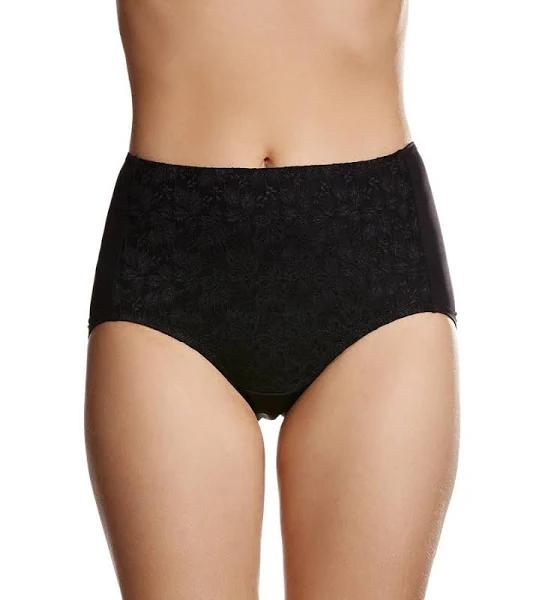 Jockey Woman No Ride Up Lace Full Brief 20 Black