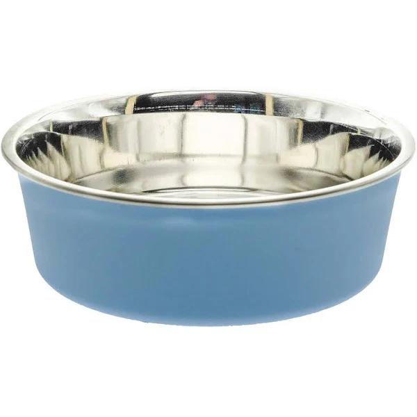 Loving Pets Bella Dog Bowl Plain Murano Blue Medium