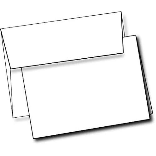 Heavyweight White Blank Cards with White Envelopes 5"x 7" Greeting Cards Blank Cards and Envelopes Printable Note Cards with Corresponding Envelopes