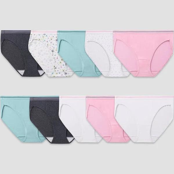 Fruit of The Loom Women's Underwear Cotton Bikini Panty Multipack