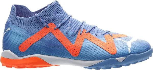 Future Ultimate Cage Unisex Football Boots in Blue Glimmer/White/Ultra Orange, Size 8.5 by Puma