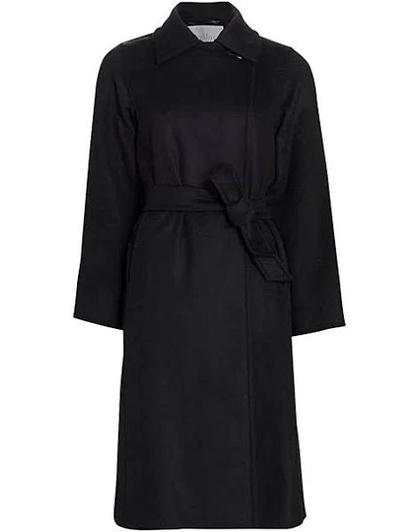 Max Mara MANUELA Belted Coat - Black - 46