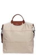 Longchamp Le Pliage Expandable Travel Duffel Nylon Weekender Paper/Gold