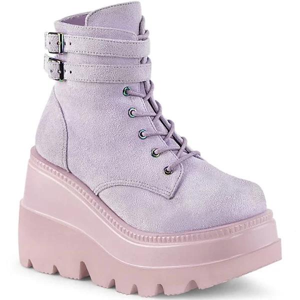 Demonia Shoes - SHAKER-52 [Lavender] | Platform Boots [Preorder], US 06 [WOMENS]