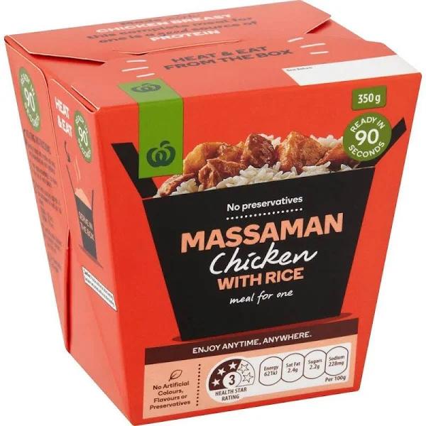 Woolworths Chicken Massaman with Jasmine Rice 350g