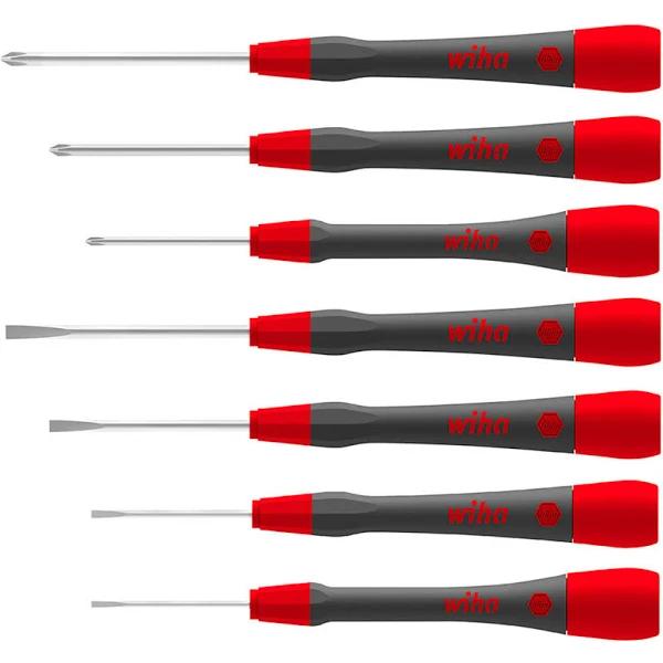 Wiha Fine Screwdriver Set PicoFinish Slotted, Phillips 7-pcs. (42991)