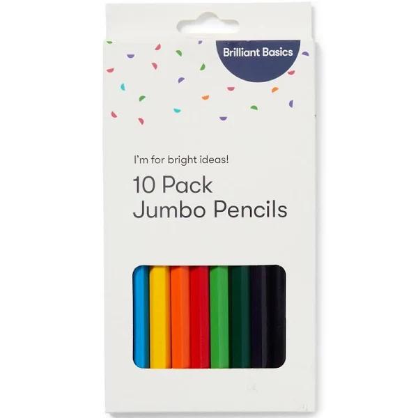 Brilliant Basics Jumbo Pencils 10 Pack - Multi