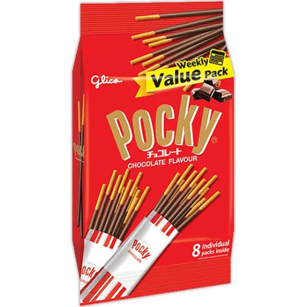 Glico Th Pocky Chocolate Biscuit Sticks Value Pack 176g