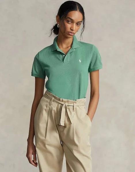 Polo Ralph Lauren Classic Fit Mesh Polo Shirt in Green L