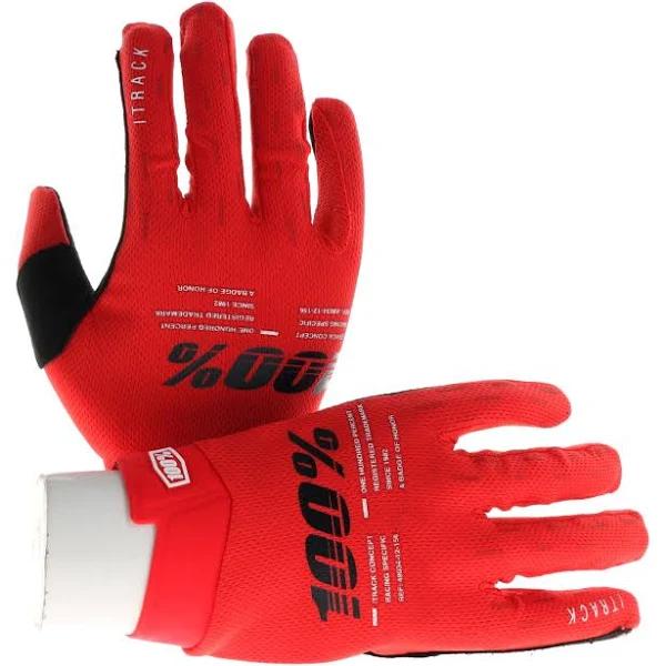 100 Percent iTrack Gloves Red