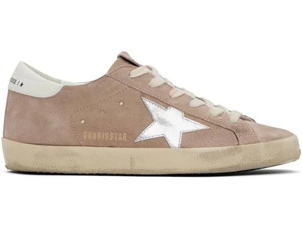 Golden Goose Pink & White Super-Star Classic Sneakers