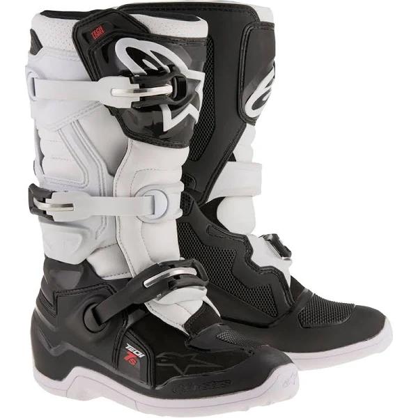 Alpinestars Tech 7S Youth Boots (4, Black/White)