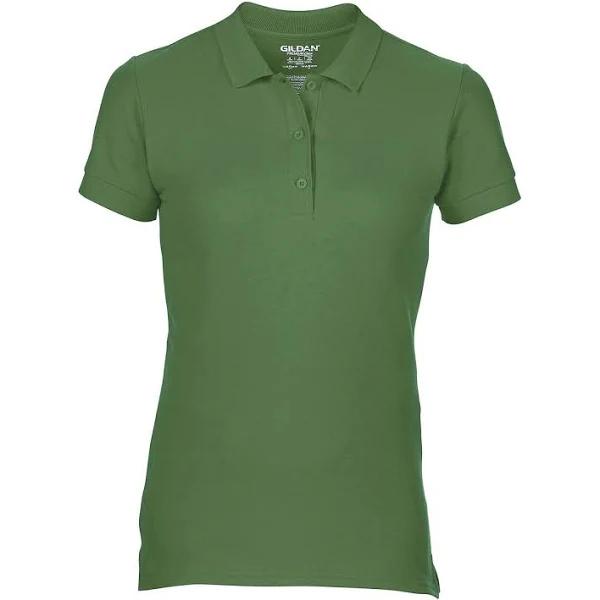 Gildan Womens/Ladies Premium Cotton Sport Double Pique Polo Shirt Military Green S