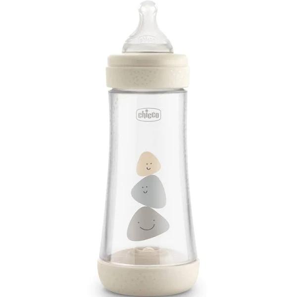 Chicco Perfect 5 Silicone Bottle Fast Flow (Beige) - 300ml