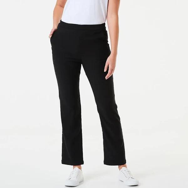 Kmart Pull On Straight Leg Pants-Black Size: 14