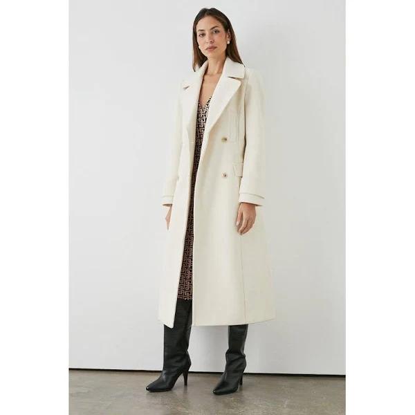 Principles Womens/Ladies Longline Double-Breasted Oversized Coat Ivory 16 UK Polyester Womens Coat