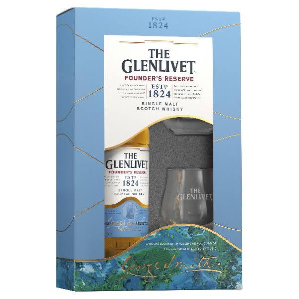 Glenlivet Founder's Gift Pack with 2 Glasses 700ml @ 40 % abv