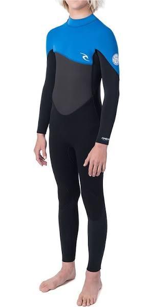 Rip Curl Youth Omega 4/3mm Back Zip Steamer Wetsuit 14 / Blue