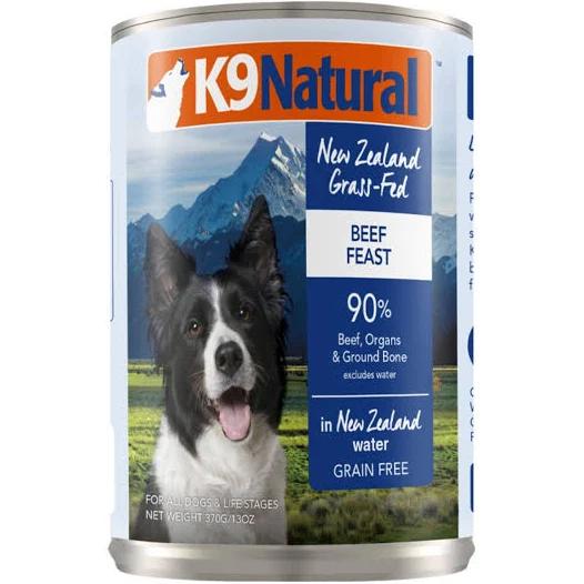 K9 Natural Beef Feast Canned Dog Food 370g