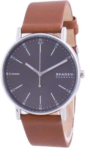 Skagen Brown Men's Signatur Brown Leather Watch