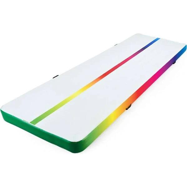 PROFLEX 800x100x20cm Inflatable Air Track Mat Tumbling Gymnastics Multi Coloured (No Pump)