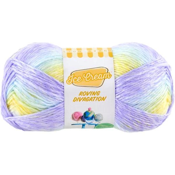 Lion Brand Ice Cream Roving Stripes Crochet & Knitting Yarn, 200g Acrylic Yarn 200g / Pixie Stix