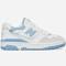 New Balance Unisex 550 White/Blue Haze/Rain Cloud - Size 4