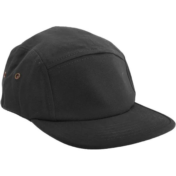 Beechfield Canvas 5 Panel Classic Baseball Cap (Pack of 2) Black One Size