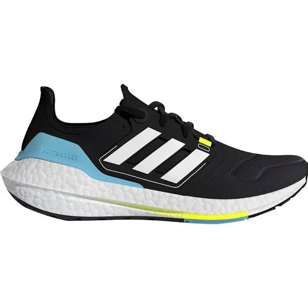 Adidas Women's Ultraboost 22 Running Shoes, Size 6.5, Black/White/Yellow