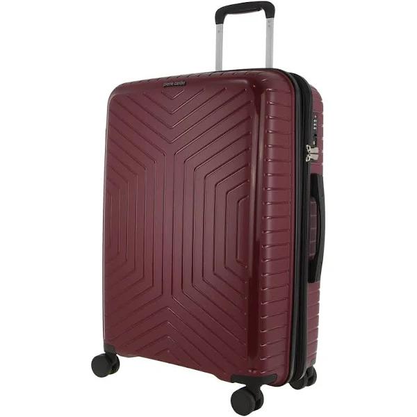 Pierre Cardin 65cm Medium Hard-shell Travel Suitcase Burgundy 89L