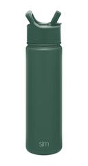 Simple Modern Water Bottle with Straw | Insulated Stainless Steel Thermos for Sports Gym | Summit Collection | 650ml | Forest