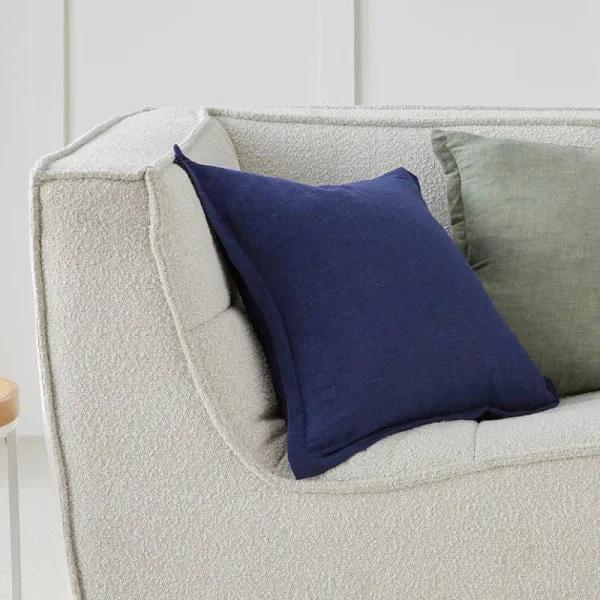 Adairs Jamie Linen Navy Cotton Cushion