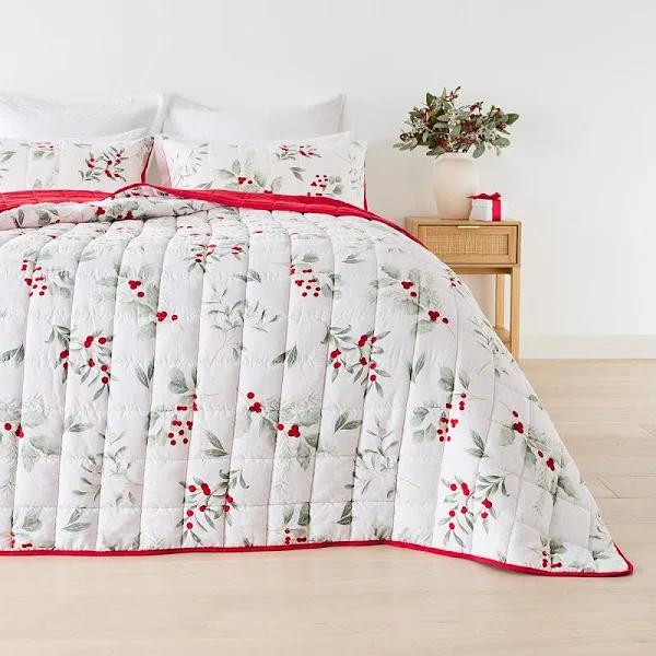 Kmart Festive Coverlet Set - Queen/King Bed