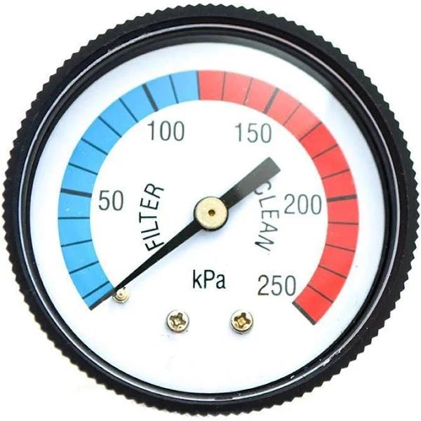 Aussie Gold Pressure Gauge Plastic Rear Mount - Pool Spa Spare