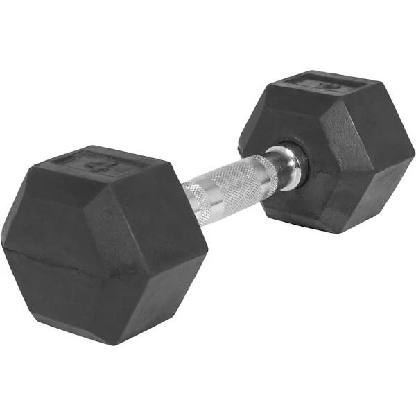 Gorilla Sports Premium Rubber Hex Dumbbell - 4kg