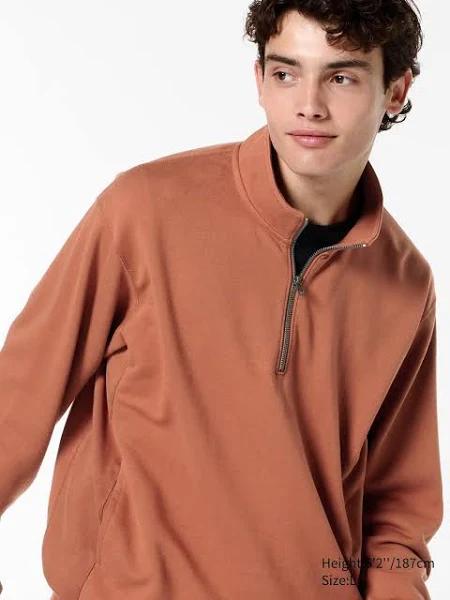 Uniqlo Half-Zip Sweatshirt - Orange Size XXL