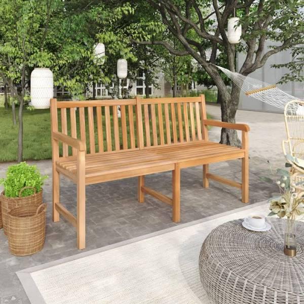 vidaXL Garden Bench 150 cm Solid Teak Wood