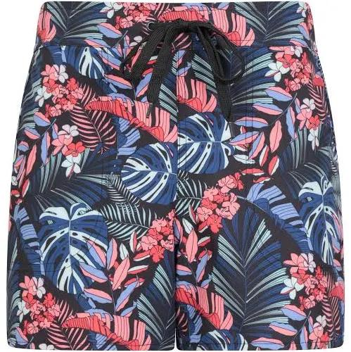 Mountain Warehouse Patterned Womens Stretch Boardshorts - Short - Blue | Size 20