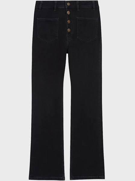 Maje High-Waist Straight Jeans - Black - 40