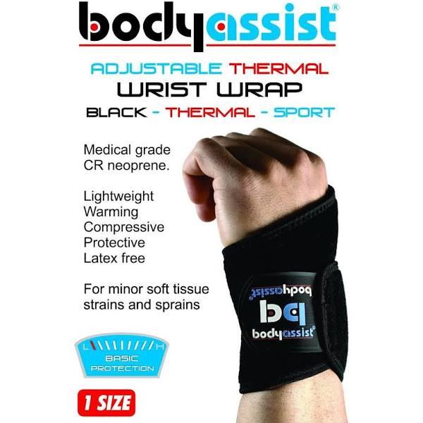 Bodyassist Adjustable Thermal Wrist Wrap Black