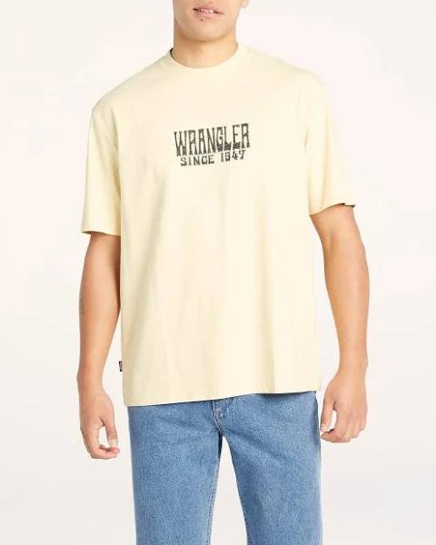 Wrangler - Mind Mirage Slacker Tee Sun Glare Yel - Size S