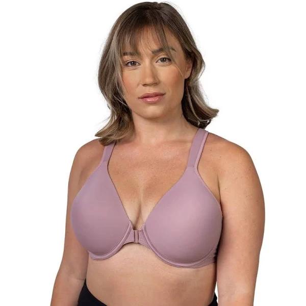 Leading Lady Brigitte Clip Front Close Underwire Posture Support Bra - Rose Mauve - 26D